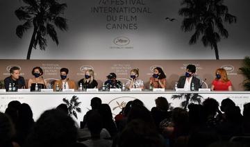 Le jury du 74e Festival de Cannes lors d'une conférence de presse, le 6 juillet 2021 (Photo, AFP)