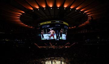 USA: Donald Trump commentateur du match de boxe entre Holyfield et Belfort