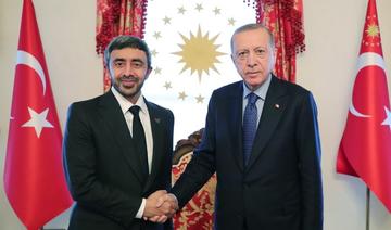 Erdogan discute du renforcement de la coopération avec le ministre des Affaires étrangères des EAU