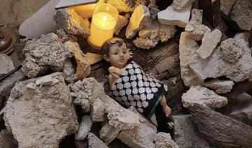 Bethléem en deuil: Noël annulé, une scène de la nativité au milieu des décombres