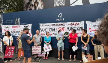 Place Saint Michel, au cœur de Paris, la voix inébranlable de franco-israéliens, pour la Palestine