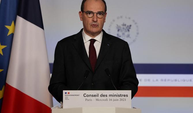 Le Premier ministre français Jean Castex donne une conférence de presse à l'issue du conseil des ministres hebdomadaire du 16 juin 2021