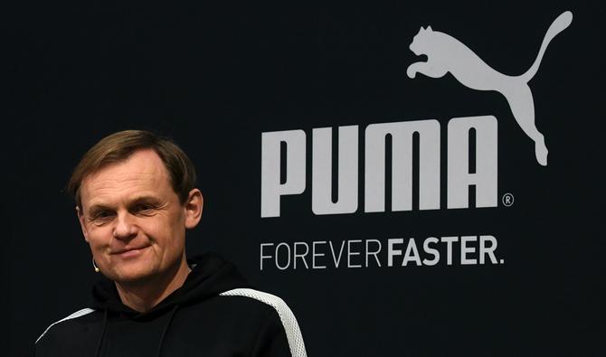 Bjørn Gulden, PDG de Puma, lors de la conférence de presse annuelle de l'entreprise le 19 février 2020 à Herzogenaurach, dans le sud de l'Allemagne. (Photo, AFP)